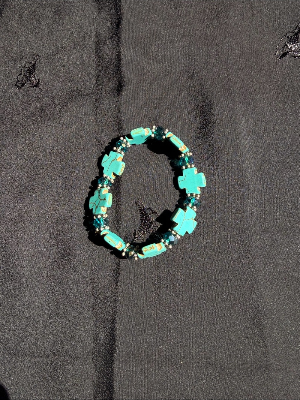 Turquoise cross bracelet